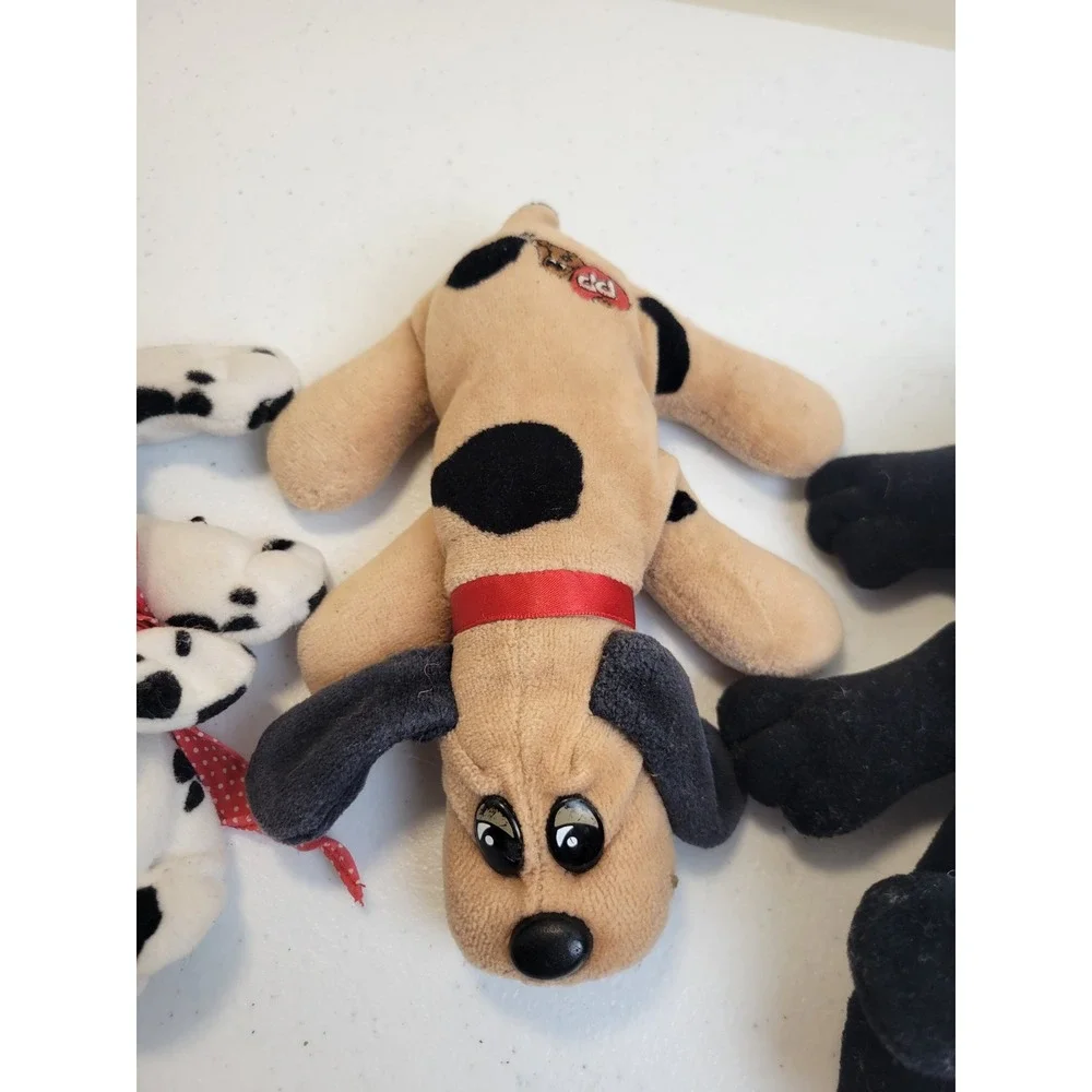 Pound Puppies Plush Dog Lot of 3 Small Multicolor Vtg 90s Bean Bag Toys